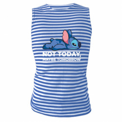 Майка-тельняшка Stitch not today - FATLINE Майка-тельняшка Stitch not today