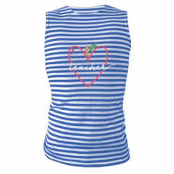 Майка-тельняшка Teacher Сердце - FATLINE Майка-тельняшка Teacher Сердце