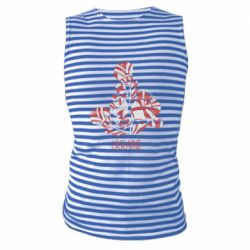 Майка-тельняшка Українські орнаменті квіти - FATLINE Майка-тельняшка Українські орнаменті квіти