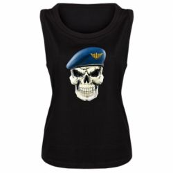 Женская майка Череп. Воздушные силы Украины - FATLINE Женская майка Череп. Воздушные силы Украины