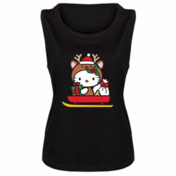 Женская майка Китти на санках - FATLINE Женская майка Китти на санках