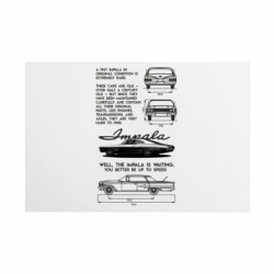 Металлическая табличка 1967 Chevrolet Impala - FATLINE Металлическая табличка 1967 Chevrolet Impala