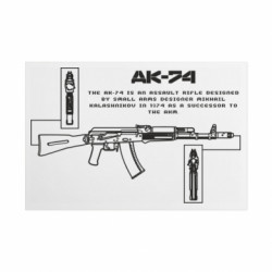 Металлическая табличка АК-74 - FATLINE Металлическая табличка АК-74