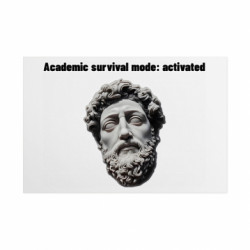 Металлическая табличка Академический режим выживания: активирован - FATLINE Металлическая табличка Академический режим выживания: активирован