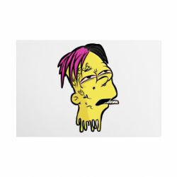 Металлическая табличка Bart as Lil Peep - FATLINE Металлическая табличка Bart as Lil Peep
