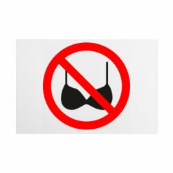 Металлическая табличка Без лифчика - FATLINE Металлическая табличка Без лифчика