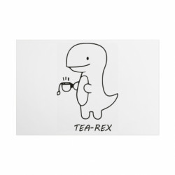 Металева табличка Чайний динозавр - FATLINE Металева табличка Чайний динозавр