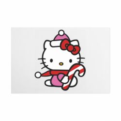 Металева табличка Christmas Kitty with candy - FATLINE Металева табличка Christmas Kitty with candy