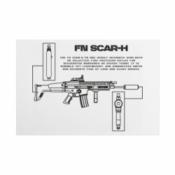 Металлическая табличка FN SCAR-H - FATLINE Металлическая табличка FN SCAR-H
