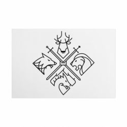 Металева табличка Game of Thrones Houses - FATLINE Металева табличка Game of Thrones Houses