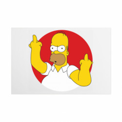 Металлическая табличка Гомер Факи - FATLINE Металлическая табличка Гомер Факи