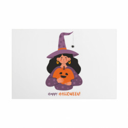 Металлическая табличка Happy Halloween! Девушка Ведьма - FATLINE Металлическая табличка Happy Halloween! Девушка Ведьма