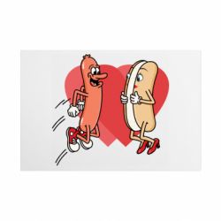 Металлическая табличка Hot dog love - FATLINE Металлическая табличка Hot dog love