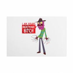 Металлическая табличка I am yours nightmare BITCH - FATLINE Металлическая табличка I am yours nightmare BITCH