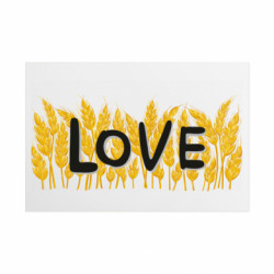 Металлическая табличка Любовь и колосья - FATLINE Металлическая табличка Любовь и колосья
