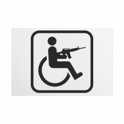 Металева табличка Людина з інвалідністю М16 рамка