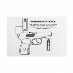 Металлическая табличка Makarov Pistol - FATLINE Металлическая табличка Makarov Pistol