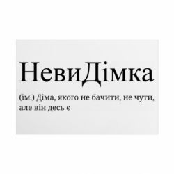 Металлическая табличка НевиДимка - Дима, которого не видеть, не слышно, но он где-то есть - FATLINE Металлическая табличка НевиДимка - Дима, которого не видеть, не слышно, но он где-то есть