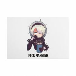 Металлическая табличка Nier. Fuck Mankind - FATLINE Металлическая табличка Nier. Fuck Mankind