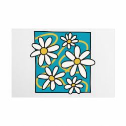 Металлическая табличка Ромашки на голубом - FATLINE Металлическая табличка Ромашки на голубом