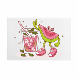 Металева табличка Рожева гуава з освіжаючим коктейлем - FATLINE Металева табличка Рожева гуава з освіжаючим коктейлем
