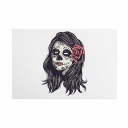 Металлическая табличка Sugar girl with a rose - FATLINE Металлическая табличка Sugar girl with a rose