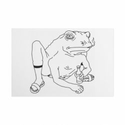 Металлическая табличка Toad with human hands - FATLINE Металлическая табличка Toad with human hands