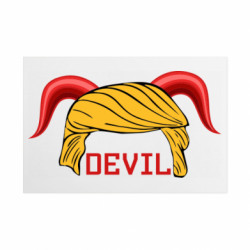 Металлическая табличка Трамп,чорт - FATLINE Металлическая табличка Трамп,чорт