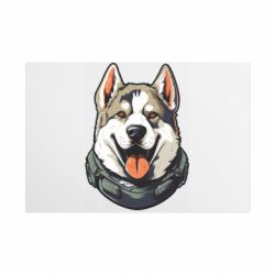 Металлическая табличка Военная Хаски - FATLINE Металлическая табличка Военная Хаски