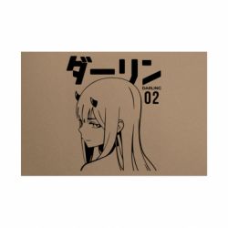 Металлическая табличка Zero Two Girl - FATLINE Металлическая табличка Zero Two Girl