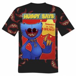 Чоловіча 3D футболка Huggy says - FATLINE Чоловіча 3D футболка Huggy says