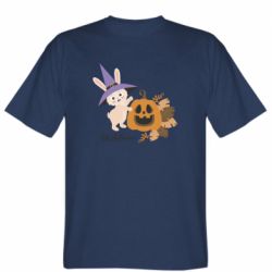 Чоловіча футболка Stedman Кролик у відьмацькій шляпі з гарбузом Джека - FATLINE Чоловіча футболка Stedman Кролик у відьмацькій шляпі з гарбузом Джека