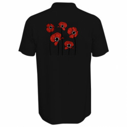 Футболка поло мужская Цветы вокруг следов от пуль - FATLINE Футболка поло мужская Цветы вокруг следов от пуль