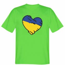 Мужская футболка Stedman Украина сердце с царапинами - FATLINE Мужская футболка Stedman Украина сердце с царапинами