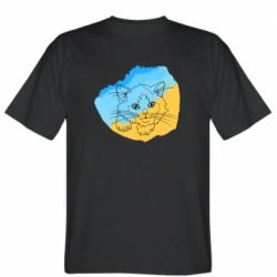 Мужская футболка Stedman Украинский котик арт - FATLINE Мужская футболка Stedman Украинский котик арт