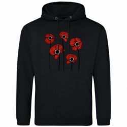 Мужская худи Цветы вокруг следов от пуль - FATLINE Мужская худи Цветы вокруг следов от пуль