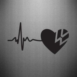 Наклейка Фольцваген рит серця - FATLINE Наклейка Фольцваген рит серця