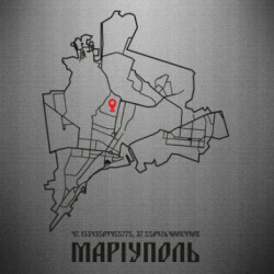 Наклейка Карта Маріуполь - FATLINE Наклейка Карта Маріуполь