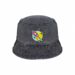 Панама тай-дай ракета с планетой цветная яркая - FATLINE Панама тай-дай ракета с планетой цветная яркая