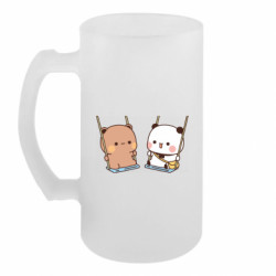 Пивной бокал Бубу и Дуду на качелях - FATLINE Пивной бокал Бубу и Дуду на качелях