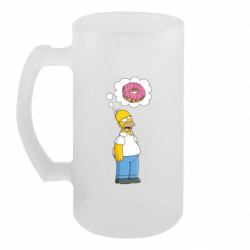 Пивний кухоль Гомер думає про пончик - FATLINE Пивний кухоль Гомер думає про пончик