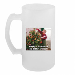 Пивной бокал Merry Christmas Ya Filthy Animal - FATLINE Пивной бокал Merry Christmas Ya Filthy Animal