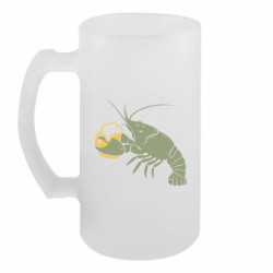 Пивной бокал Рак пьет пиво - FATLINE Пивной бокал Рак пьет пиво