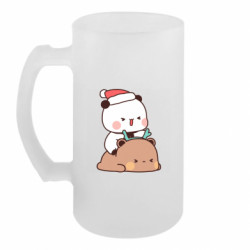Пивной бокал Рождественские чиби мишки - FATLINE Пивной бокал Рождественские чиби мишки
