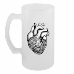 Пивной бокал Сердце лабиринт с человечком внутри - FATLINE Пивной бокал Сердце лабиринт с человечком внутри