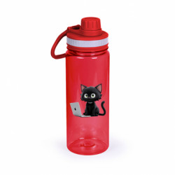 Бутылка для воды Active Черный кот за ноутбуком - FATLINE Бутылка для воды Active Черный кот за ноутбуком