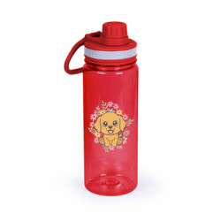Пляшка для води Active Пес флорист у квітах - FATLINE Пляшка для води Active Пес флорист у квітах