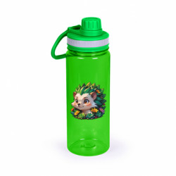 Пляшка для води Active Зелений їжачок у сукулентах - FATLINE Пляшка для води Active Зелений їжачок у сукулентах