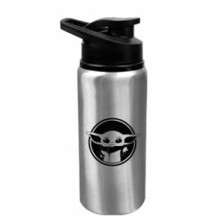 Бутылка для воды Baby yoda monochrom - FATLINE Бутылка для воды Baby yoda monochrom