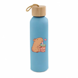 Пляшка для води Bamboo Boba tea capybara - FATLINE Пляшка для води Bamboo Boba tea capybara